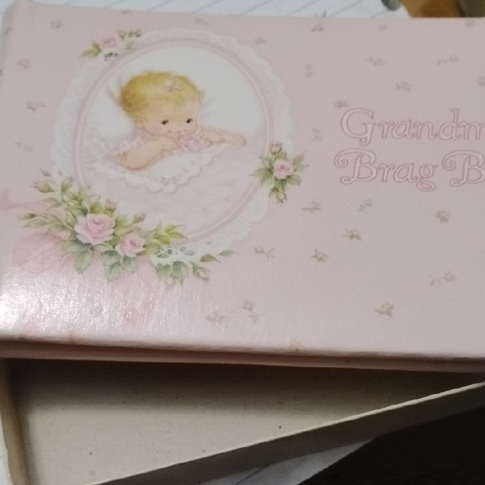Baby Pink Keepsake Box with Baby Illustration, An Original Box Never Used